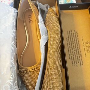 INC International Concepts Women's Gold Flats